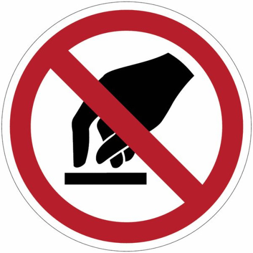 Ban sign "Do not touch" - P010