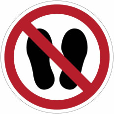 Señales de prohibición ISO 7010 "Prohibido entrar con zapatos"-