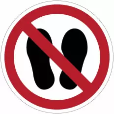 Verbotsschilder ISO 7010 "Betreten der Fläche verboten" - P024