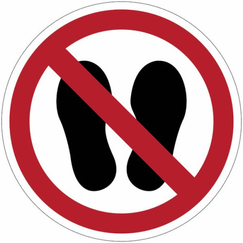 Verbotsschilder ISO 7010 "Betreten der Fläche verboten" - P024