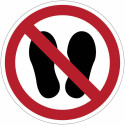 Panneaux d'interdiction ISO 7010 "Défense d'entrer avec des