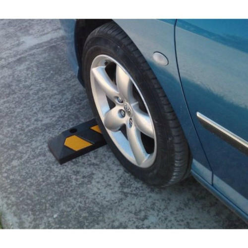 Bate Roda Amarelo-Preto Refletivo Para Estacionamentos