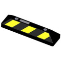 Rubber reflective parking wheel stop for commercial and