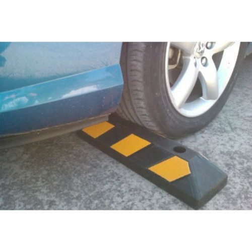 Rubber reflective parking wheel stop for commercial and