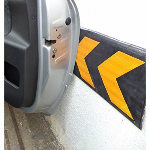 Black and yellow Chevron reflective rubber wall guard protector