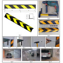 Black and yellow Chevron reflective rubber corner protector