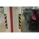 Black and yellow Chevron reflective rubber corner protector
