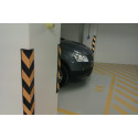 Protection d'angles réfléchissant en caoutchouc noir et jaune