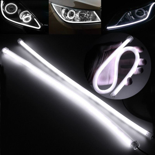 2 farois brancos em 57 LED DRL - 45cm Melhor preço, loja