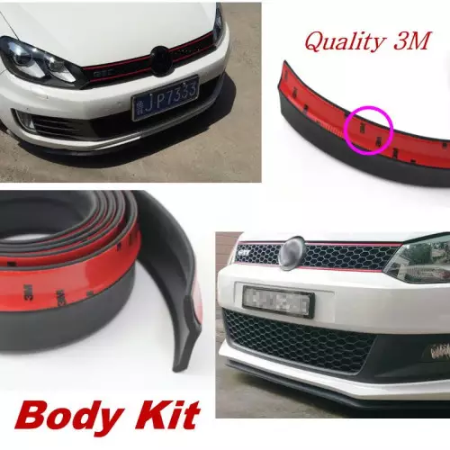 Universal Front Bumper Spoiler Rubber Skirt Protector - 2,5MT