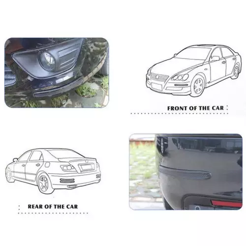 Universal Front and Rear Bumper Rubber Protector - 2 pieces