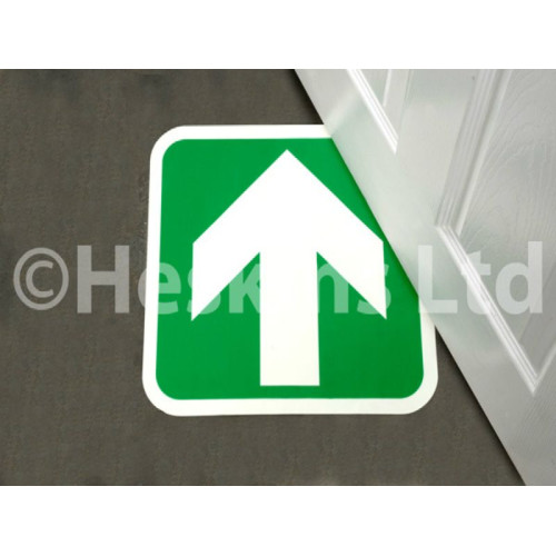 Phosphorescent adhesive arrow that glows in the dark for floors