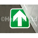 Phosphorescent adhesive arrow that glows in the dark for floors