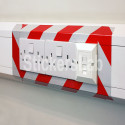 Reflective Red and White chevron hazard warning tape Best