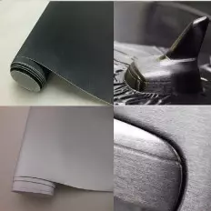 Vinylfolie gebürstetes Aluminium ohne Blasen in 3 Farben 2