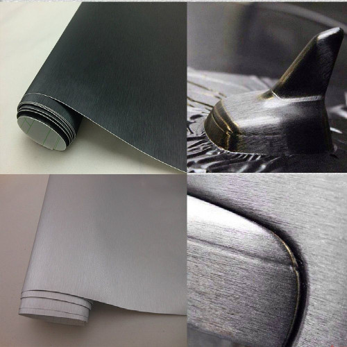 Brushed Gunmetal Aluminium Car Vinyl Wrap Film (Air Bubble