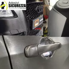 Lámina en vinilo adhesivo de aluminio cepillado en 3 colores 2
