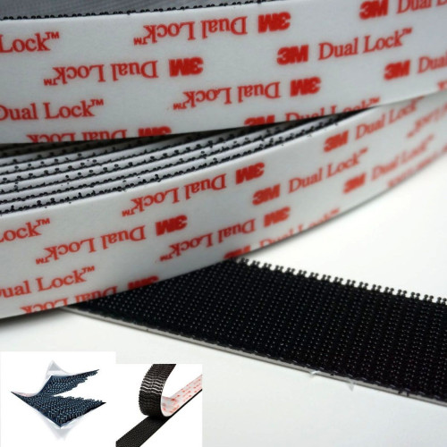 Rouleau adhésif noir en velcro Dual Lock™ de la marque 3M™