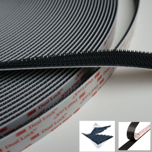 Rouleau adhésif noir en velcro Dual Lock™ de la marque 3M™