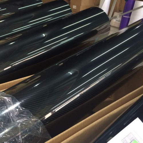 5D High Gloss Black Carbon Fiber Car Wrap decorative film Best