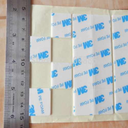 100 Pegatinas cuadradas doble cara 3M™ T1600 PE FOAM VHB de