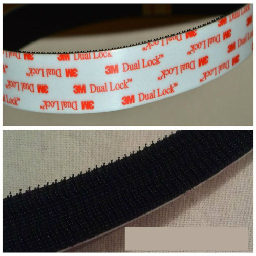 Rolo em velcro adesivo preto Dual Lock da marca 3M™, serie SJ
