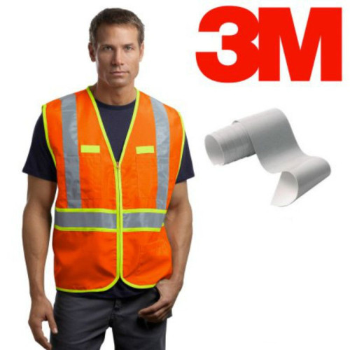 3M™ 8906 high visibility silver reflective fabric sew on tape -