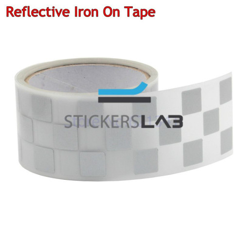 Pellicola silver bandiera scacchi termosaldabile rifrangente -