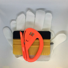Car wrap application kit (Gloves – 3M™ gold squeegee – Snitty 2