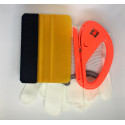 Car wrap application kit (Gloves – 3M™ gold squeegee – Snitty