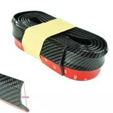 Universal Front Bumper Spoiler Rubber Skirt Protector (Carbon 2