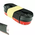 Universal Front Bumper Spoiler Rubber Skirt Protector (Carbon