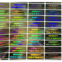 Etiquettes holographiques à témoin d'intégrité avec cachet de