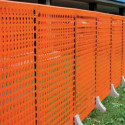 Baustellennetz für orangefarbene Kunststoffzäune auch für den