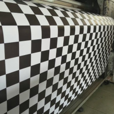 Shiny Black and White Checkered Car Wrap decorative vynil film