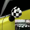 Shiny Black and White Checkered Car Wrap decorative vynil film