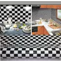 Shiny Black and White Checkered Car Wrap decorative vynil film