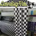 Shiny Black and White Checkered Car Wrap decorative vynil film