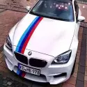 Glossy adhesive flag BMW M series racing sport for car body