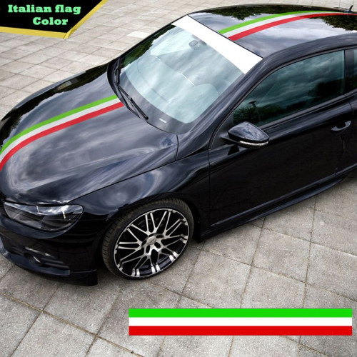 Italian flag vinyl adhesive band for car and motorbike in 5