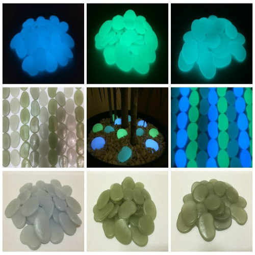 Phosphorescent glass flat stones glow in the dark Best Price