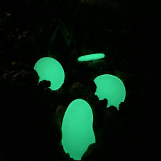 Galets phosphorescents et luminescents en verre qui s’allument 2
