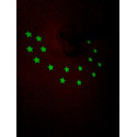 28 estrellas adhesivas fotoluminiscentes que brillan en la