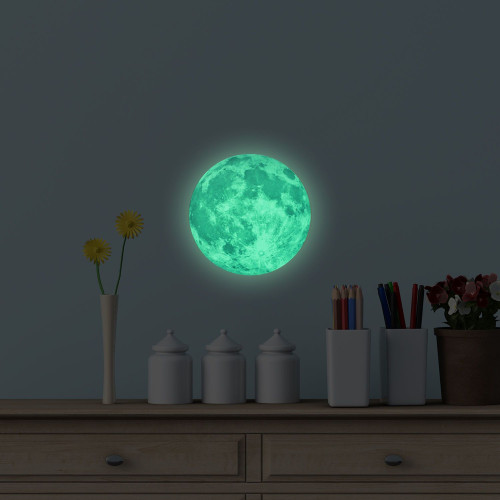 Glow in the dark luminous and phosphorescent moon - 30 cm Shop