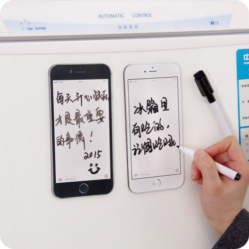 Pizarra Blanca Magnética en forma de Iphone 6 con boligrafo y