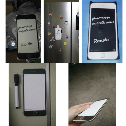 Tableau Blanc Magnétique pour réfrigérateur à forme de Iphone 6