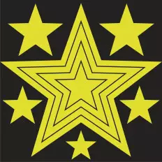 9 étoiles autocollantes phosphorescentes qui s'allument dans