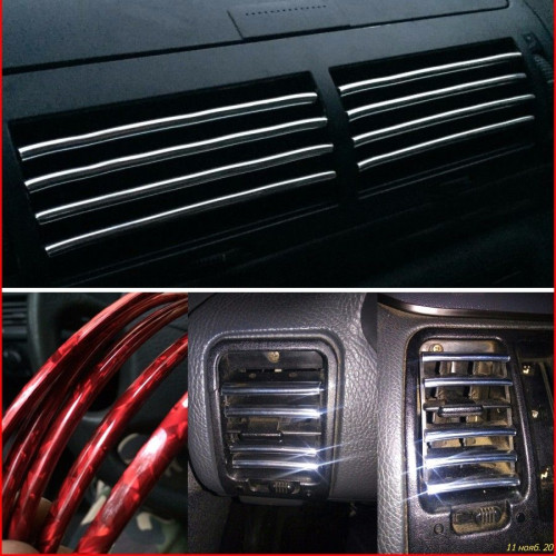 Protetor Cromado para bocas de ar condicionado de carro - 3mt