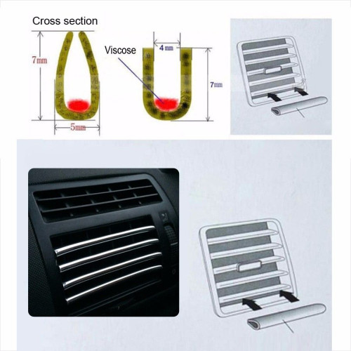 Ruban Chromé de Protection pour le conduit d'aèration de