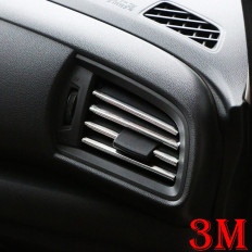 Banda cromada protectora para bocas de el ar condicionado coche 2